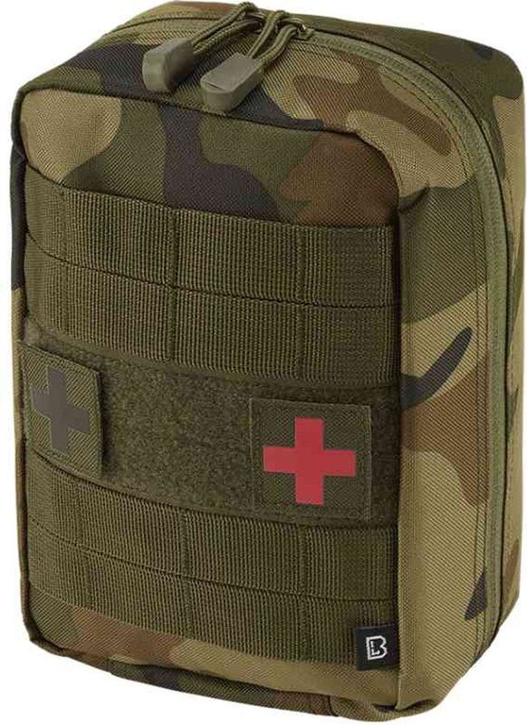 Brandit - Molle First Aid Pouch Large woodland Molle tasje - Groen