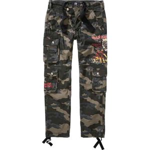 Brandit Brandit Iron Maiden Pure Vintage Slim Pants Notb Broek Slim Mous Uniseks, Donkere camouflage