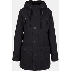 Forvert - Fiss - Parka Jas - Zwart - Teddyvoering, Hoog Draagcomfort, Capuchon, 4 Opgestikte Zakken