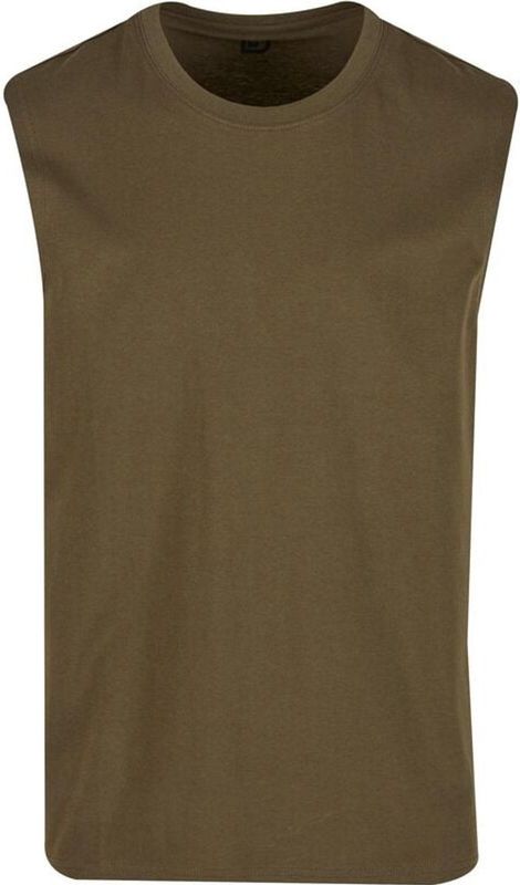 Top - Brandit - Katoen - Olijf - Regular Pasvorm