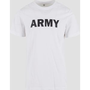 Brandit Heren Army T-shirt, wit, XXL
