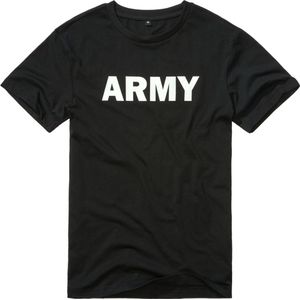 Brandit - T-shirt Army - Zwart - Katoen - Heren - Basics