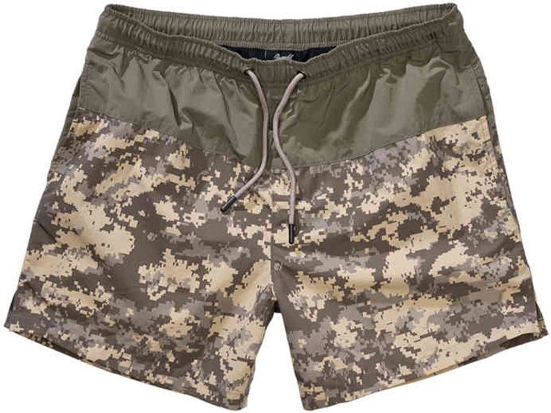 Brandit - Basic Zwemshorts - Olijfgroen/Bruin - Zwembroek