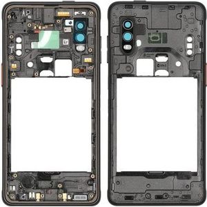 Samsung Hoofdframe voor G715F Samsung Galaxy Xcover Pro - zwart, Andere smartphone accessoires, Zwart