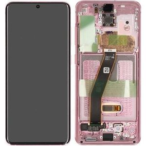 Samsung LCD + Touch + Frame voor G980F, G981B Samsung Galaxy S20, S20 5G - wolkenroze, Andere smartphone accessoires, Roze