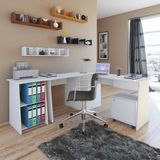 VCM Holzregal hängend  platzsparendes Regal  Maße: H. 15 x B. 97 x T. 17 cm  Elegantes Regal hängend  Aufbewahrungsregal  Bücherregal  Wandboard - Honsa