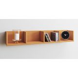 VCM Holzregal hängend  platzsparendes Regal  Maße: H. 15 x B. 97 x T. 17 cm  Elegantes Regal hängend  Aufbewahrungsregal  Bücherregal  Wandboard - Honsa