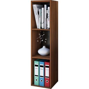 VCM Houten boekenkast Decoratieve Plank Mendas 3 Compartimenten Houten boekenkast Decoratieve Plank Mendas 3 Compartimenten