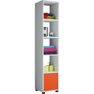 VCM Holzregal stehend  platzsparendes Regal  Maße:H. 152 x B. 31 x T. 30 cm  Elegantes Regal stehend  Aufbewahrungsregal  Bücherregal - Benas-5