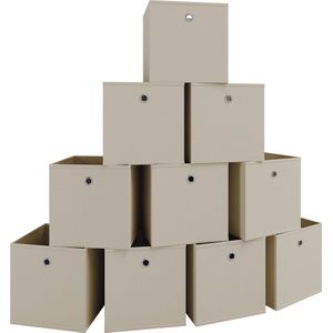 VCM Set van 10 vouwdozen vouwdoos stoffen doos vouwdozen plank doos opbergdozen Set van 10 vouwdozen vouwdoos stoffen doos vouwdozen plank doos opbergdozen