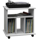 VCM Holz Media-Regal  Regal mit Rollen  Maße: H. 59 x B. 60 x T. 45 cm - Retal