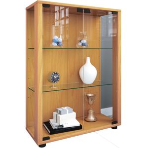 VCM Standvitrine Holz Glas Stand Vitrine Sammelvitrine Sintalo