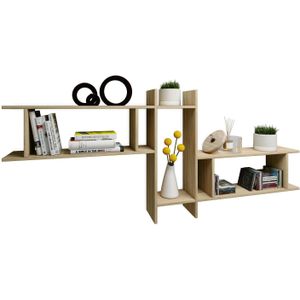 VCM Houten Wandplank Hangende Boekenkast Wandplank Decobord Sirola Maxi Houten Wandplank Hangende Boekenkast Wandplank Decobord Sirola Maxi