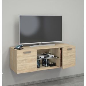 Ebuy24 VCM Houten TV Wandkast Hangend Lowboard TV Kabinet Hangend Wandkast Tafel Jusa (Sonoma Eik|115) - bruin 4051814357053