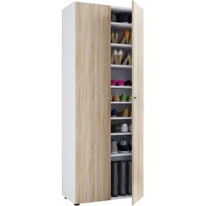 Ebuy24 - Vandol i Schuhschrank 2 Türen Weiß,Sonoma-Eiche dekor.