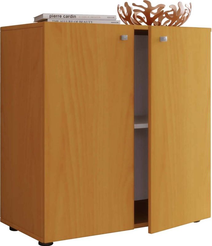 VCM houten ladekast dressoir highboard dressoirkast Vandol 1 draaideuren (beuken) - 4051814361265