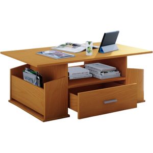 VCM Houten bijzettafel Salontafel Sofa-tafel Woonkamertafel Lade Junata Houten bijzettafel Salontafel Sofa-tafel Woonkamertafel Lade Junata