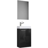 VCM Waschbeckenunterschrank "VCM 3-tlg Set  Waschplatz für Gäste WC  Gästebad  Waschtisch  Badezimmer Set - Slito SP", (3 St.)