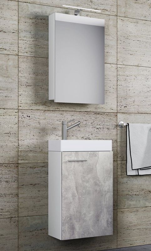 VCM my bath Badmöbel-Set Slito 914136 weiß 41,0 x 22,0 x 130,0 cm