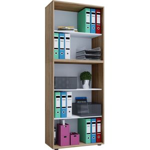 VCM Houten kantoorstandaard plank boeken archiefplank boekenkast Lona 5f Houten kantoorstandaard plank boeken archiefplank boekenkast Lona 5f