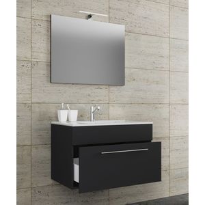 Nywo badkamer spiegel 60 cm, zwart.