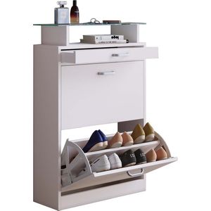 VCM Houten schap Kipper schoenenrek Schoenenkast Schoenenkipper 2 kleppen Schap Sipos M Houten schap Kipper schoenenrek Schoenenkast Schoenenkipper 2 kleppen Schap Sipos M