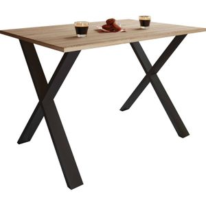 VCM Premium houten eettafel keukentafel eettafel Xona X zwart Premium houten eettafel keukentafel eettafel Xona X zwart