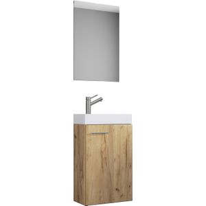 VCM my bath Badmöbel-Set Slito 916949 honig-eiche 41,0 x 22,0 x 130,0 cm