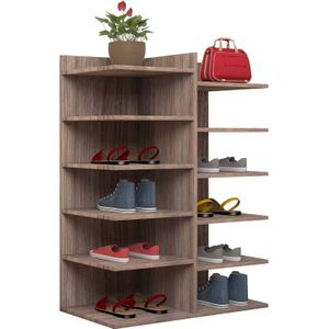 Enosa - Schoenenkast - Eikenkleur - 12 Planken