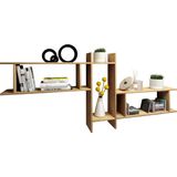 3er Wandregal-Set ""Sirola Maxi"" Honig-Eiche
