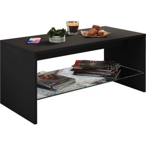 VCM Houten Salontafel Sofatafel Woonkamertafel Bijzettafel Lade Glas Wisal Houten Salontafel Sofatafel Woonkamertafel Bijzettafel Lade Glas Wisal