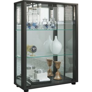 VCM Houten vitrinekast Verzamelvitrine Staande vitrinekast Sintalo spiegel Houten vitrinekast Verzamelvitrine Staande vitrinekast Sintalo spiegel
