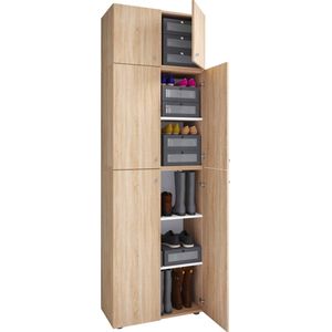 VCM - Lona - Schoenenkast - Hout - 5 Vakken - Hoogwaardig Beslag