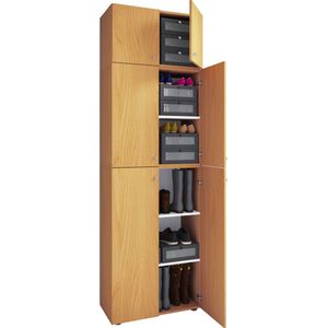 VCM XXL Houten Schoenenkast Garderobe Grote Kast Schoenen Hal Kast Lona 5f A XXL Houten Schoenenkast Garderobe Grote Kast Schoenen Hal Kast Lona 5f A