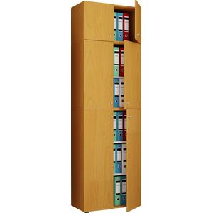 VCM XXL houten kantoorkast archiefkast boeken kantoormeubilair mappenkast Lona 5 compartimenten A XXL houten kantoorkast archiefkast boeken kantoormeubilair mappenkast Lona 5 compartimenten A