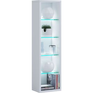 VCM Houten CD DVD plank Boekenkast Opbergmeubel Decoratieve plank Glas Rasato L Houten CD DVD plank Boekenkast Opbergmeubel Decoratieve plank Glas Rasato L