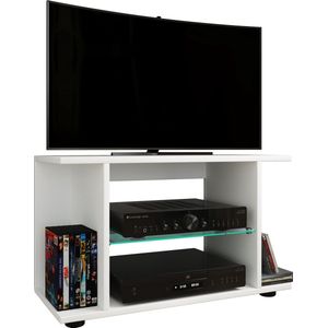 VCM Houten TV Lowboard TV Kabinet Console TV Tafel TV Glas Expalo L Houten TV Lowboard TV Kabinet Console TV Tafel TV Glas Expalo L