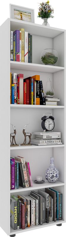 VCM Holz Aufbewahrung Stand Regal Bücherregal Deko Bücher Standregal Bulas 5 Fächer