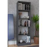 VCM Holz Aufbewahrung Stand Regal Bücherregal Deko Bücher Standregal Dilos XL 5-fach