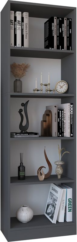 VCM Holz Aufbewahrung Stand Regal Bücherregal Deko Bücher Standregal Dilos XL 5-fach
