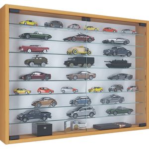 Ebuy24 - MandosaXXL Glasvitrinen wandhängend 2 Glastüren Buche dekor.