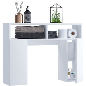 VCM Houten wandplank Hangende plank Overhang WC Toilet Badkamermeubels Wasmachine Kast Planchet Tinoli S Houten wandplank Hangende plank Overhang WC Toilet Badkamermeubels Wasmachine Kast Planchet Tinoli S