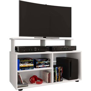 VCM Houten TV Lowboard TV Kabinet Console TV Tafel TV Glas Balansia Houten TV Lowboard TV Kabinet Console TV Tafel TV Glas Balansia