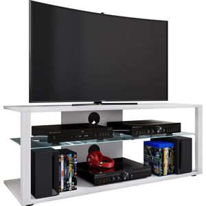 VCM Houten TV Lowboard TV Kabinet Rek Console Meubel TV Tafel TV Phono Glas Folas XL Houten TV Lowboard TV Kabinet Rek Console Meubel TV Tafel TV Phono Glas Folas XL