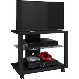 FolasMR TV-meubel 2 planken zwart.
