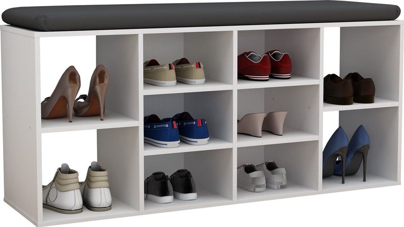 Schuhbank  ¦ weiß ¦ Maße (cm): B: 104 H: 50 Flur- & Dielenmöbel > Schuhregale - Sconto