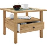 VCM Houten Bijzettafel Salontafel Sofa Tafel Woonkamer Tafel Lade Lingis 