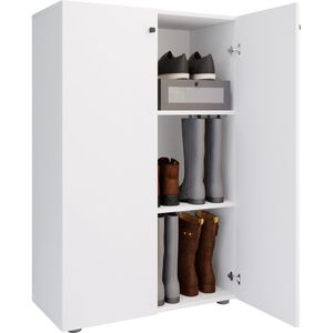VCM XL houten grote schoenenkast schoenenrek grote laarzen halmeubel Lona 3 vakken XL houten grote schoenenkast schoenenrek grote laarzen halmeubel Lona 3 vakken