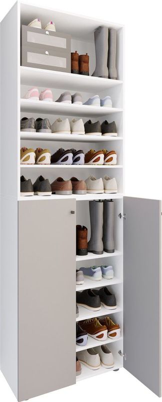 VCM XL Holz Großer Schuhschrank Schuhregal Groß Stiefel Dielenmöbel Lona 10 Fächer