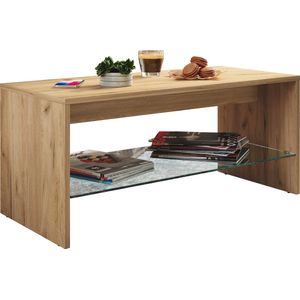 VCM Houten Salontafel Sofatafel Woonkamertafel Bijzettafel Lade Glas Wisal Houten Salontafel Sofatafel Woonkamertafel Bijzettafel Lade Glas Wisal